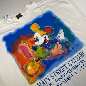 Vintage 1998 Disney Main Street Gallery 1st Anniversary T-Shirt XXL Eric Robison
